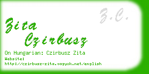 zita czirbusz business card